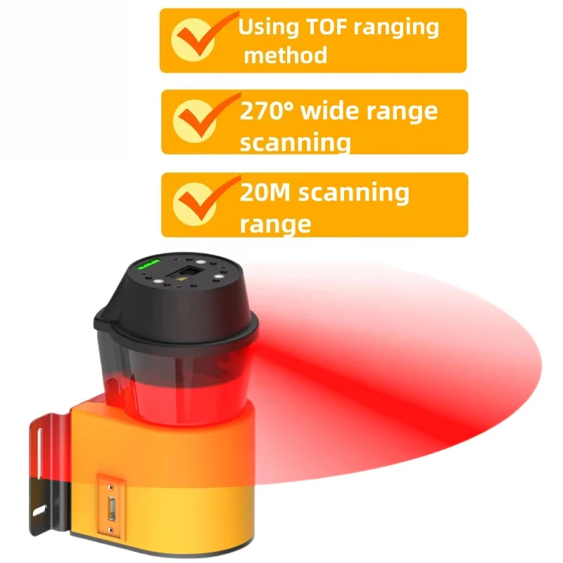 270° Wide Range TOF  Sensor Safety Sensor with Detection Distance of 1-12M