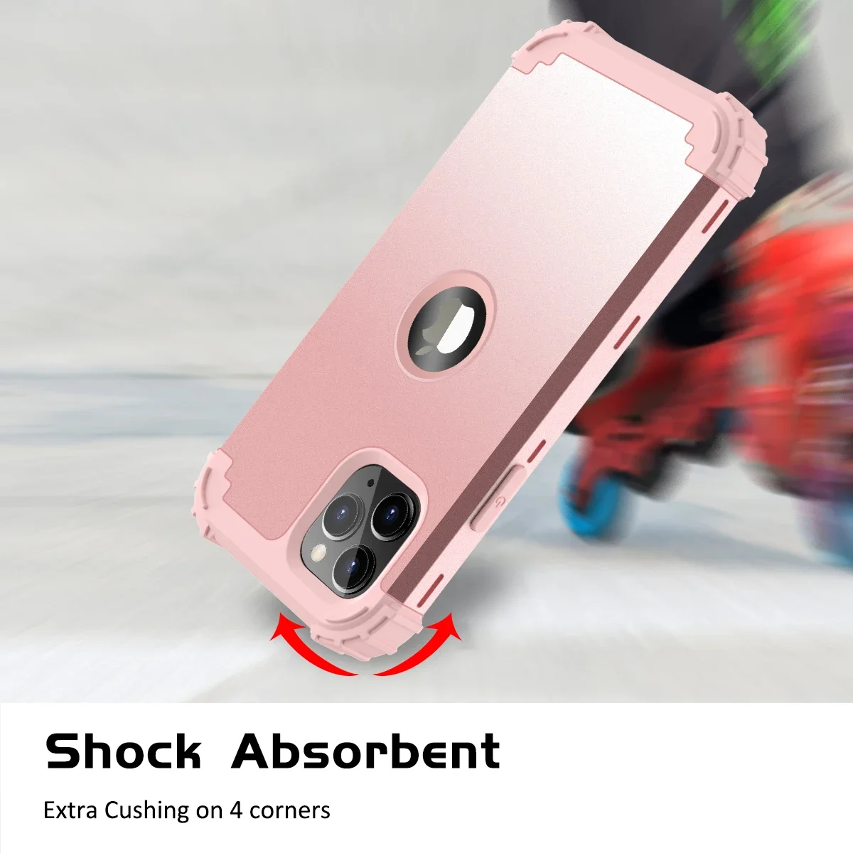For iPhone 11 Pro Max (2019) iPhone 8 7 Plus SE 2020 Phone Cases,Hard PC+Soft Silicone 3-Layers Hybrid Full-Body Protect