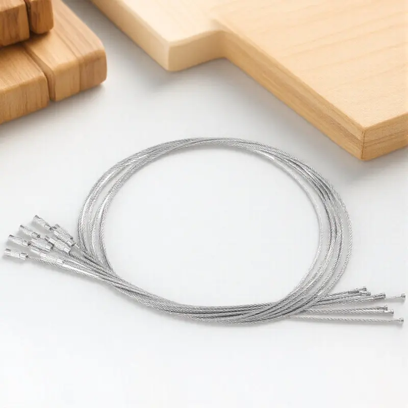10Pcs Strong Stainless Steel Cable Loop Rings Keychain Connectors with for Luggage Tags Keyrings Flashlights