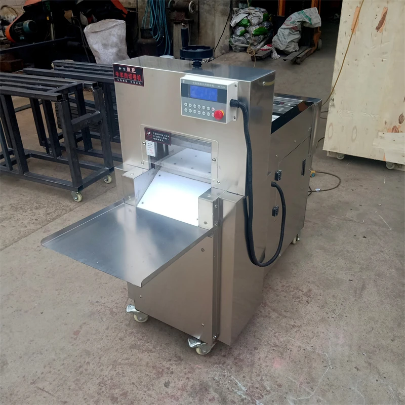 

Electric Stainless Steel Mutton Lamb Rolls Slice Frozen Meat Cutting Slicing Machine Slicer