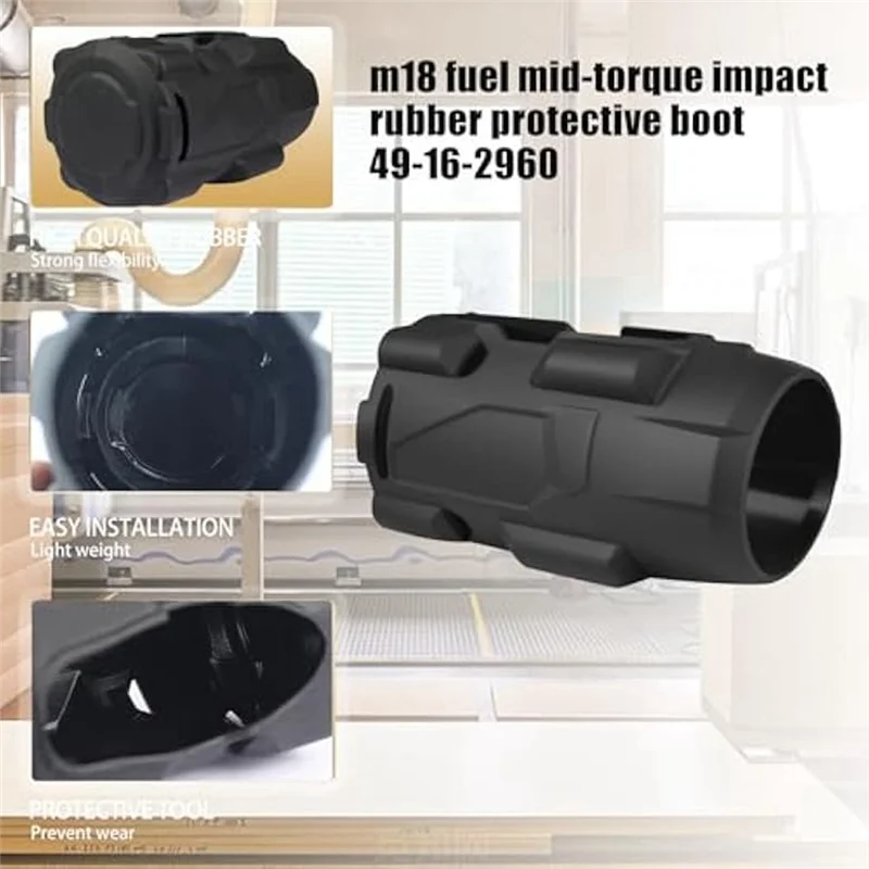 

ABRW-49-16-2960 Fuel Mid-Torque Impact Protective Boot For 3/8In Mid-Torque Impact Wrench Replace 2960-20 2962-20 2962P-20