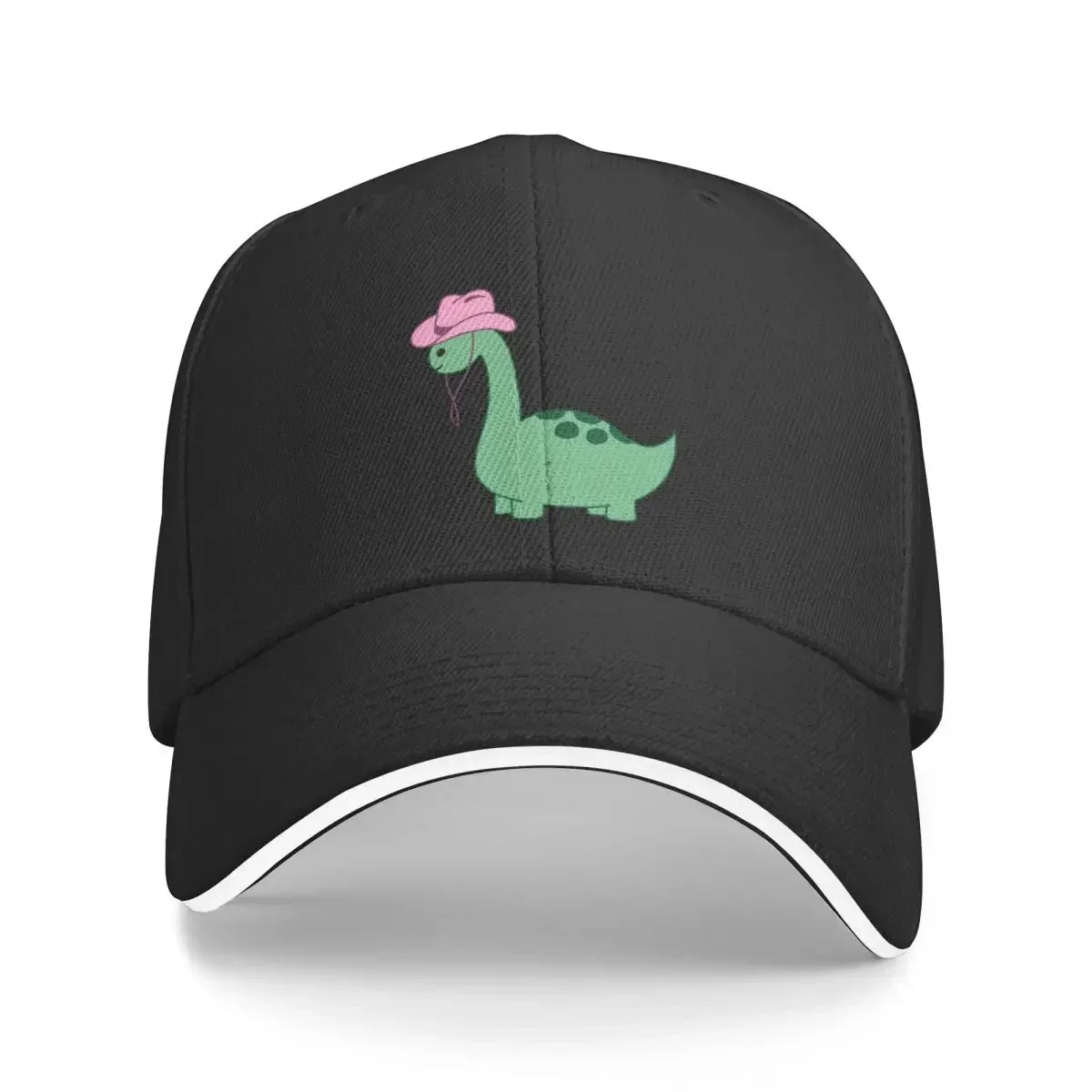 

Green Dinosaur wearing a Pink Cowboy Hat Baseball Cap Brand Man cap custom caps fun hats Golf Hat Man Hats Woman Men's