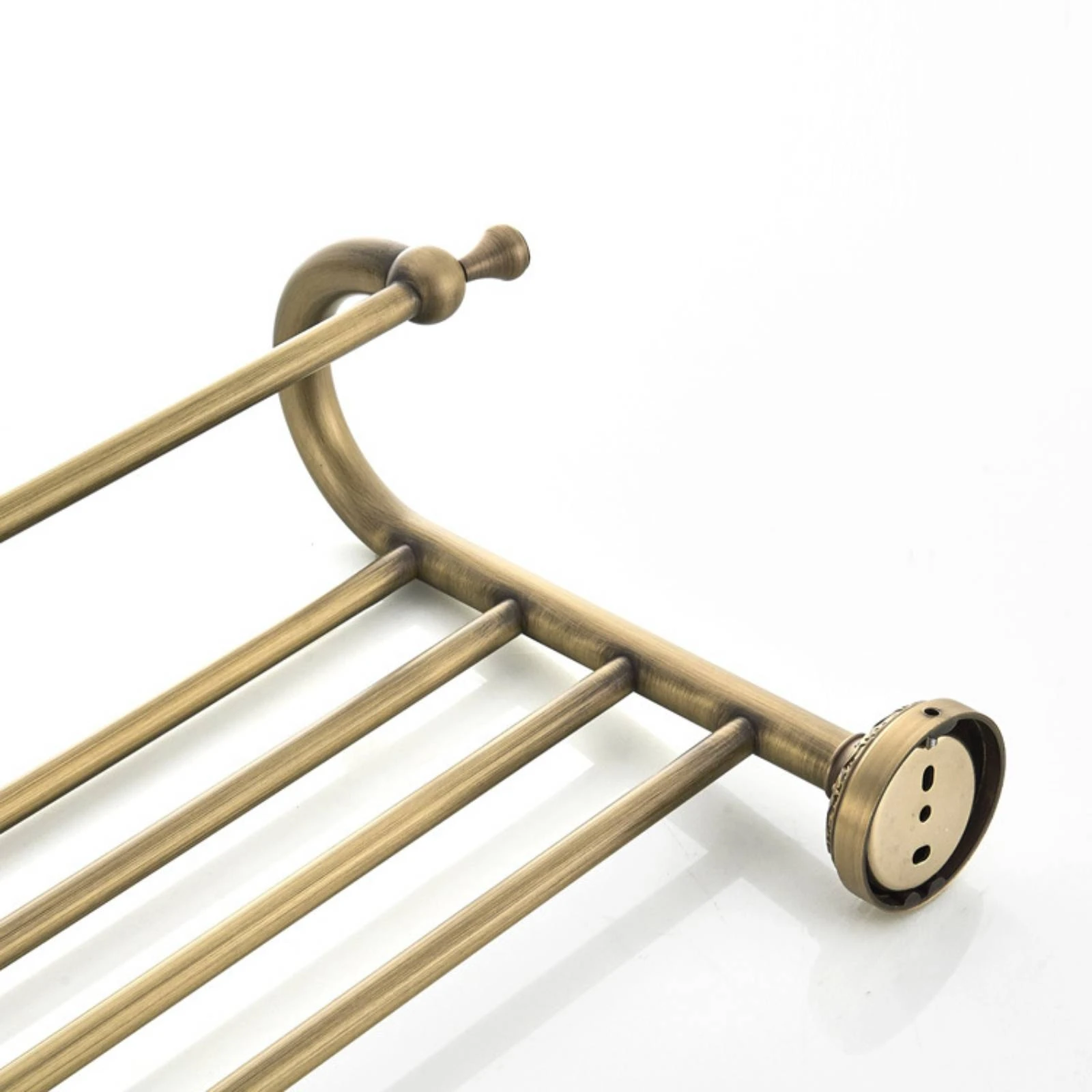 Wall Mounted Towel Rack with Shelf Antique Bronze Bathroom Towel Rack with Shelf Hardware Rust Resistant Vintage