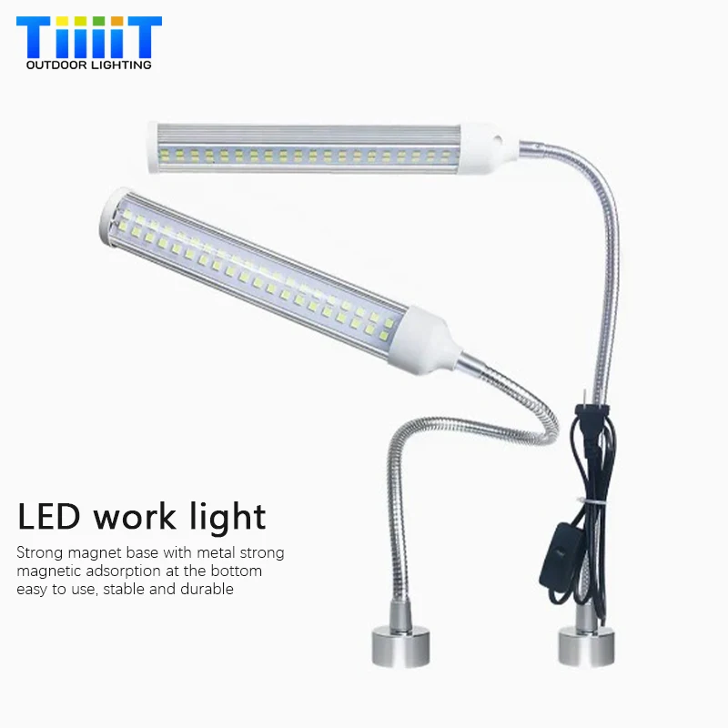 LED 220V 20W Takım Tezgahı Çalışma Işığı Su Geçirmez Yağ Geçirmez Patlamaya dayanıklı Işık CNC Torna Lambası Atölye Alüminyum Alaşımlı Klipsli Lamba