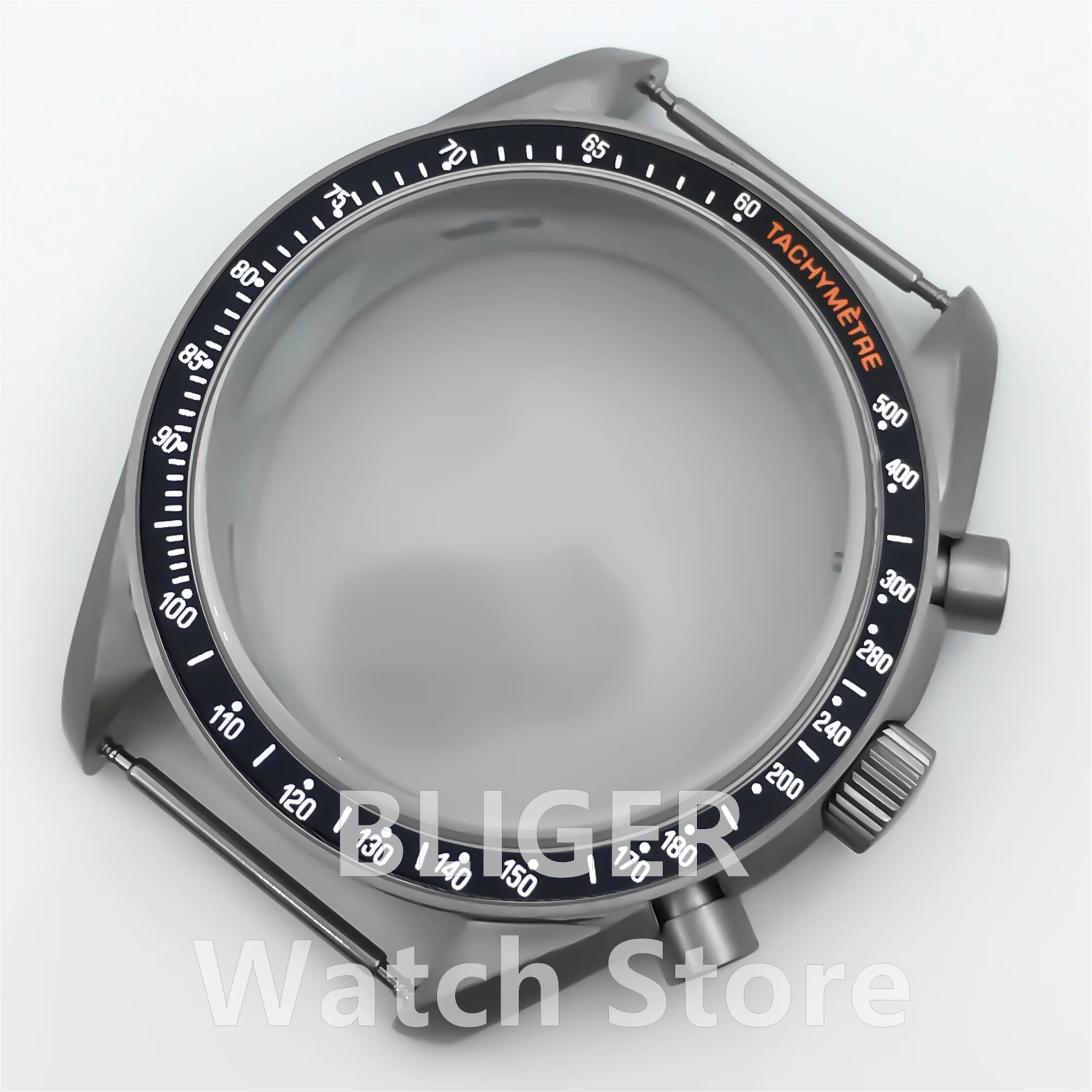 BLIGER 40mm VK63 Titanium Watch Case Black Red Blue Green Insertl