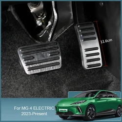 Couvercle de pédales d'embrayage de pédale de frein d'accélérateur de voiture en alliage d'aluminium, couvercle de tampon antidérapant AT pour MG4 EV 2022 – 2025