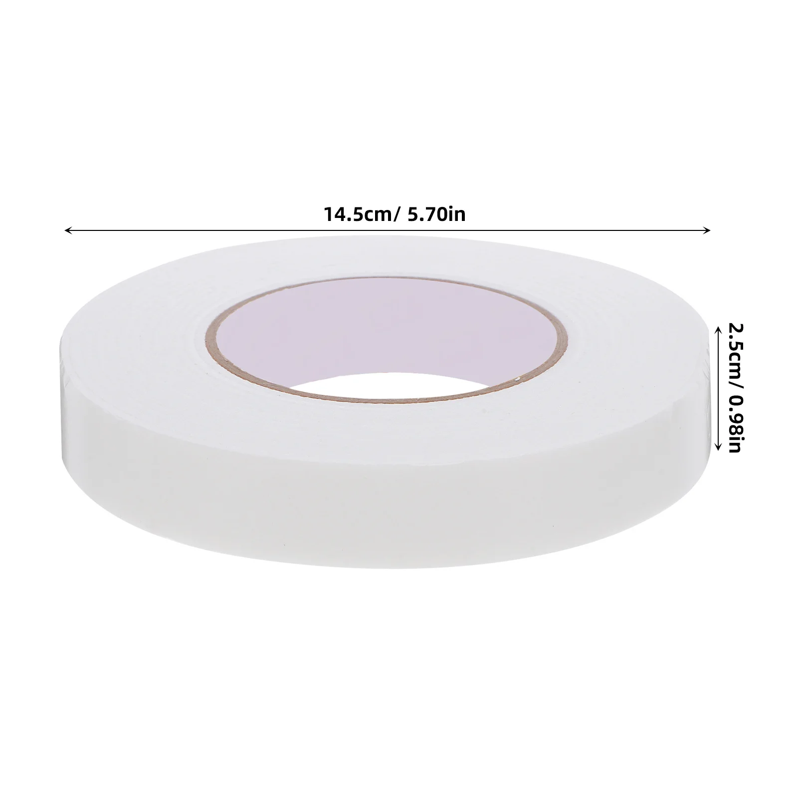 شريط رغوي مزدوج الجوانب 1 لفة بيضاء من البولي ايثيلين عالية الكثافة لاصق قوي مقاوم للماء مقاوم للحرارة للمنزل والمكتب DIY تركيب على الحائط