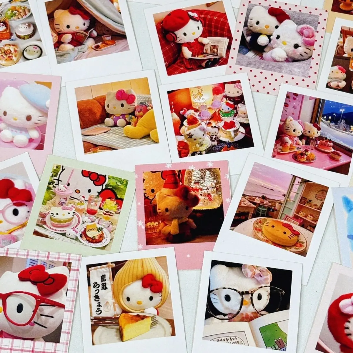 INS High Beauty KT Cat Sanrio Series Polaroid بطاقة صغيرة لتزيين حساب DIY ديكور مطبوع ذاتيًا