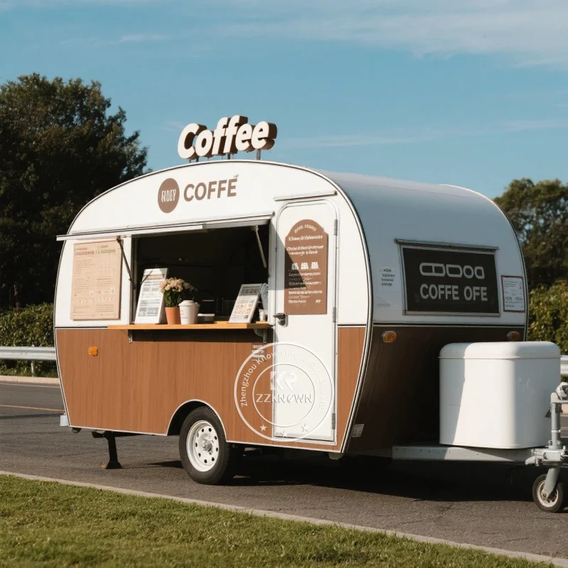 

Fully Equipped Mobile Food Truck - Multi-Function Coffee Hot Dog Ice Cream Street Kitchen Fast Food Trailer