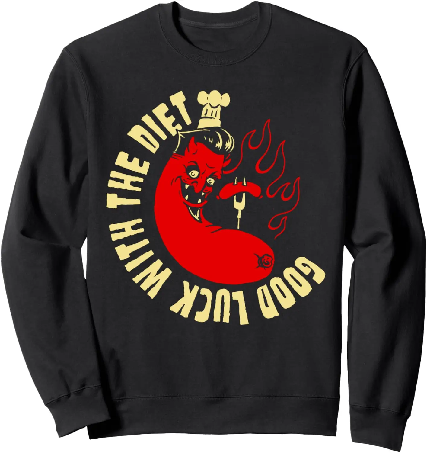 Horror Art - Devil Sausage BBQ - Psychobilly Punk Art Sweatshirt