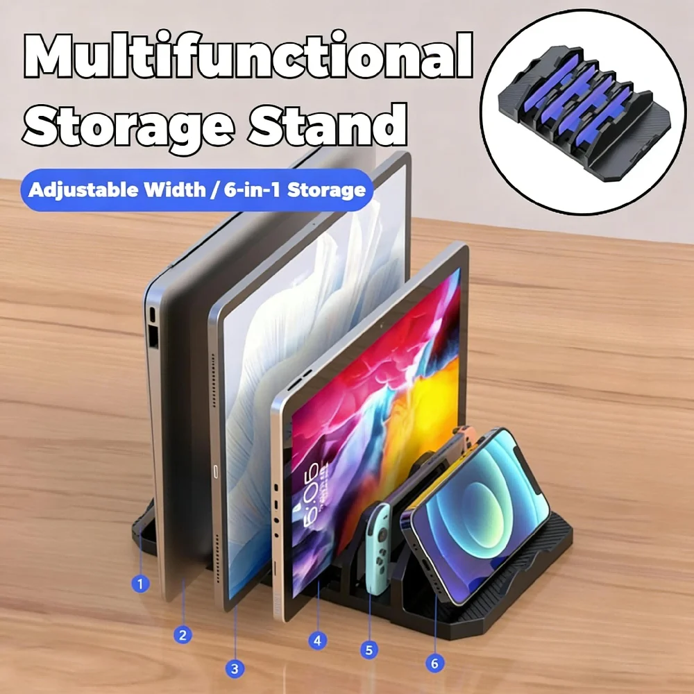 Suporte vertical para laptop, doca ajustável para notebook e desktop, para macbook, ipad, telefone, kindle, tablet, 3 em 1, suporte de armazenamento