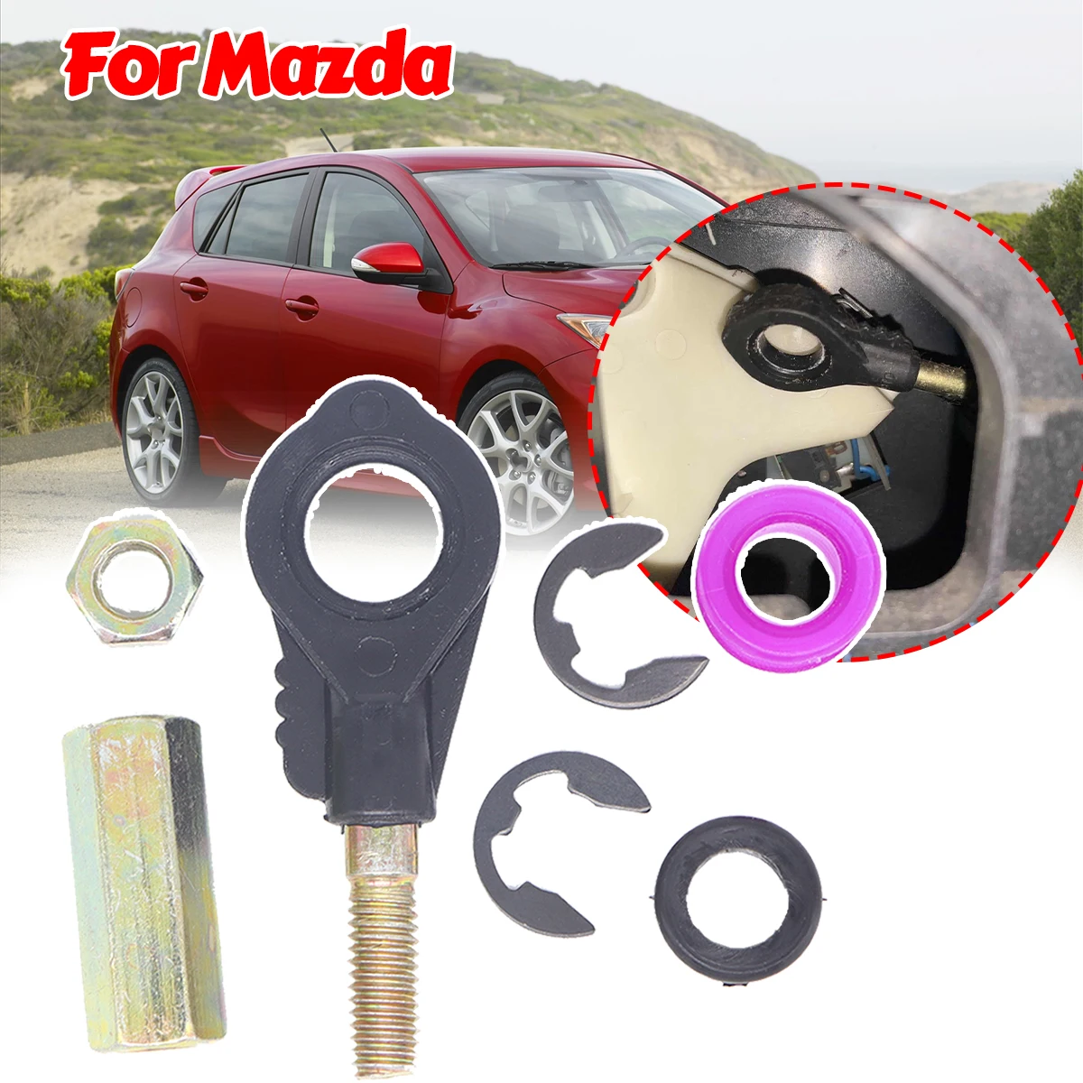 Automatic Transmission Gear Shifter Cable Eyelet Linkage Bush Repair Kit Fix Adapter For Mazda 3 6 Protege 5 CX-3 CX-5 CX-7 CX-9