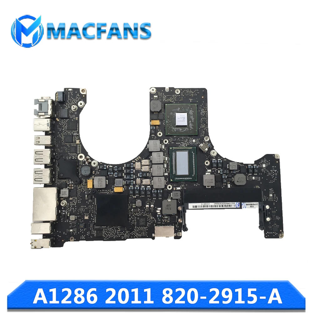 For A1286 Logic Board 2.0/2.2/2.3/2.4/2.5GHz EMC 2353  Motherboard 2011 820-2915-A/B