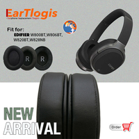 EarTlogis Replacement Ear Pads for Edifier W800BT W806BT W820BT W828NB Headphones Thicken Memory Foam Cushions Oval Headset