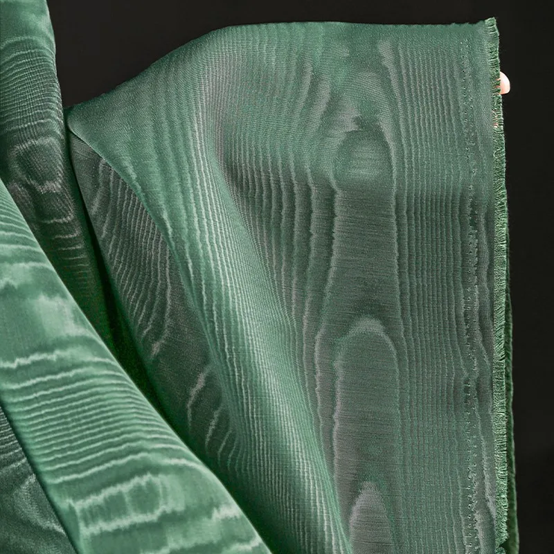 50x140CM Water Ripple Patterned Fabric Gradient Grain Reflective Texture Cloth DIY Brushed Silhouette Jacket Material
