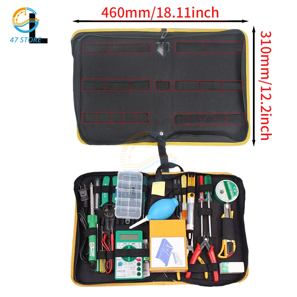 Multifunction Oxford Canvas Repair Tool Bag Hardware Screws Nails Organizer Soldering Iron Pouch Case Portable Travel Tools Bags