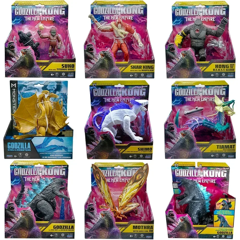Spielkameraden Godzilla gegen Kong Gojira New Empire 2025, Mothra Frost Vark Drownviper-Figuren, Modell für Jungen und Kinder, Geburtstagsgeschenke