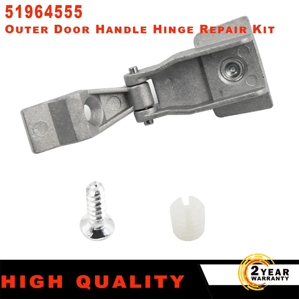 51964555 1 Set Car Chrome Metal Outer Door Handle Hinge Repair Kit OS / NS For FIAT 500