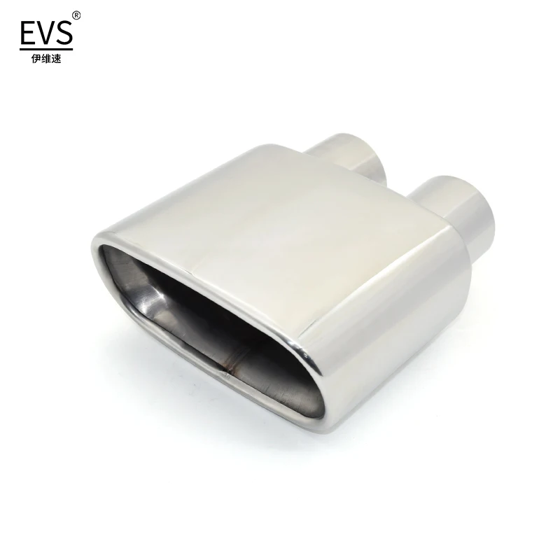 1 PCS Double Inner Car Exhaust Tips Universal Exhaust Pipe Stainless Steel Muffler Tips Exhaust System For BMW Old X5