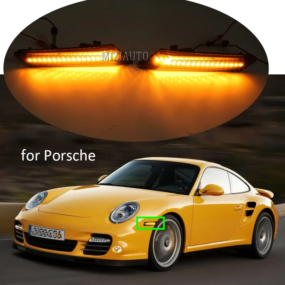 

Led side marker Turn Signal Lamp 12v Pair for Porsche for Cayman for Carrera 987 Boxster Car Panel Lamp Blinker Indicator Light