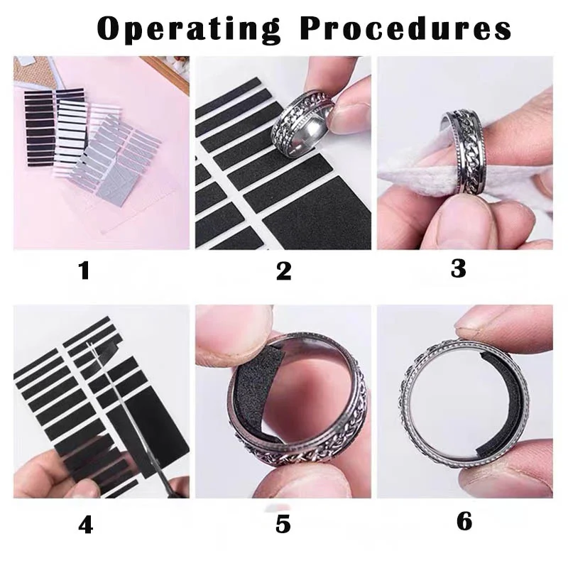 18Pcs Transparent Ring Inner Size Adjust for Big Size Rings Anti Lost Invisible Ring Fixed Tightener Reducer Resizing Sticker