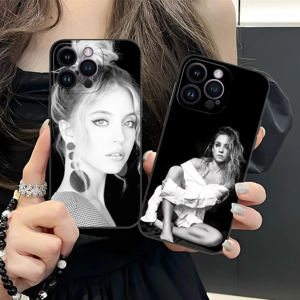 

Mobile Sydney Sweeney Phone Case for iPhone 17 16 15 14 13 12 11 X XR XS 8 7 Pro Max Plus Mini Colour Protective Cover Pretty