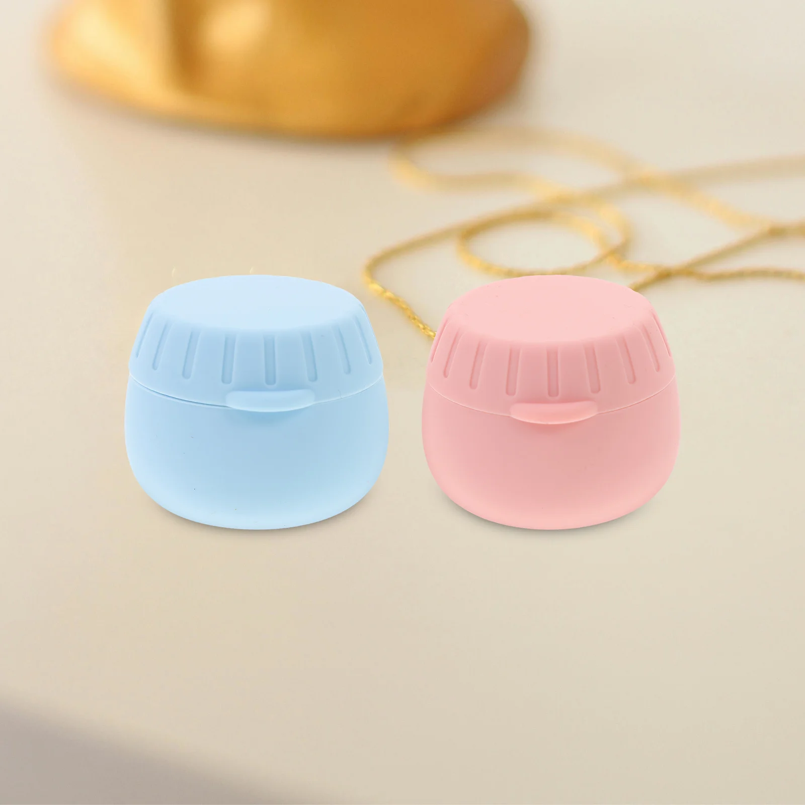 2 Pcs Toiletry Travel Containers Silicone Packaging Box Size Bottles Small Jewelry Bottled Packing Jars Liquid