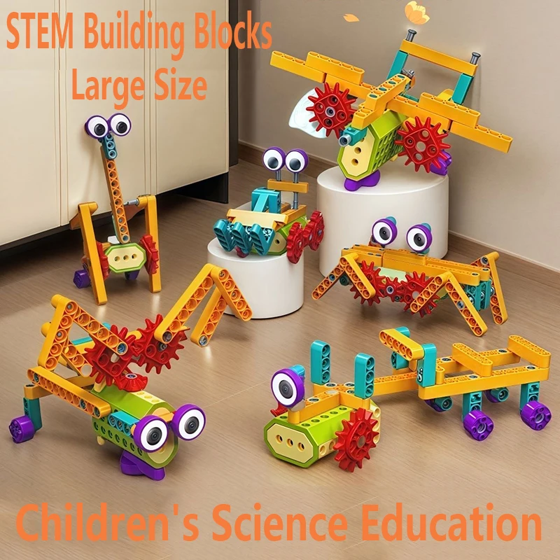 99pcs Building Blocks STEM Toys, Electric Motorized Engineering Kit for Kids Age 3-8,Educational Learning Set Gift for Boys Girl