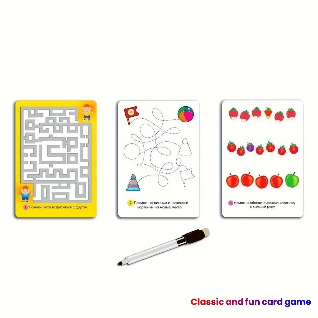《Smart Game Set Collection: Reisefreundliche Serie》- Brett- und russischsprachige Kartenspiele, perfekt für Familienfeiern – Detail 3
