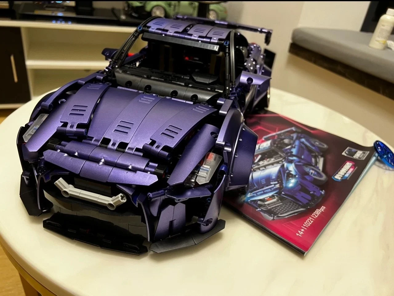 

Techniacl 1:10 GTR MOC Super Racing Sport Car Building Blocks Idea Model Brick Set Toy For Christmas Gifts Desktop decoration