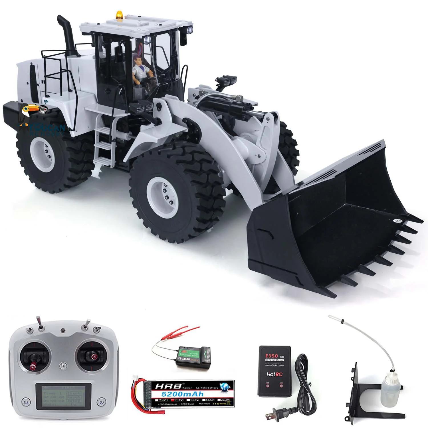 US Stock Toys 1/14 XDRC WA470 980L RC Metal RTR Hydraulic Loader Remote Control Truck Car Model ESC Motor Servo Light THZH1287