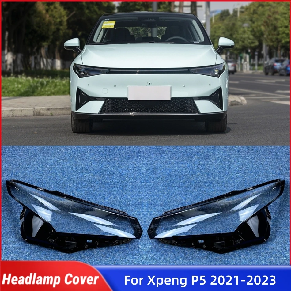 

Для Xpeng P5 2021 2022 2023, автомобильные аксессуары, абажуры, корпус лампы, крышка фары, крышка объектива передней фары автомобиля, корпус