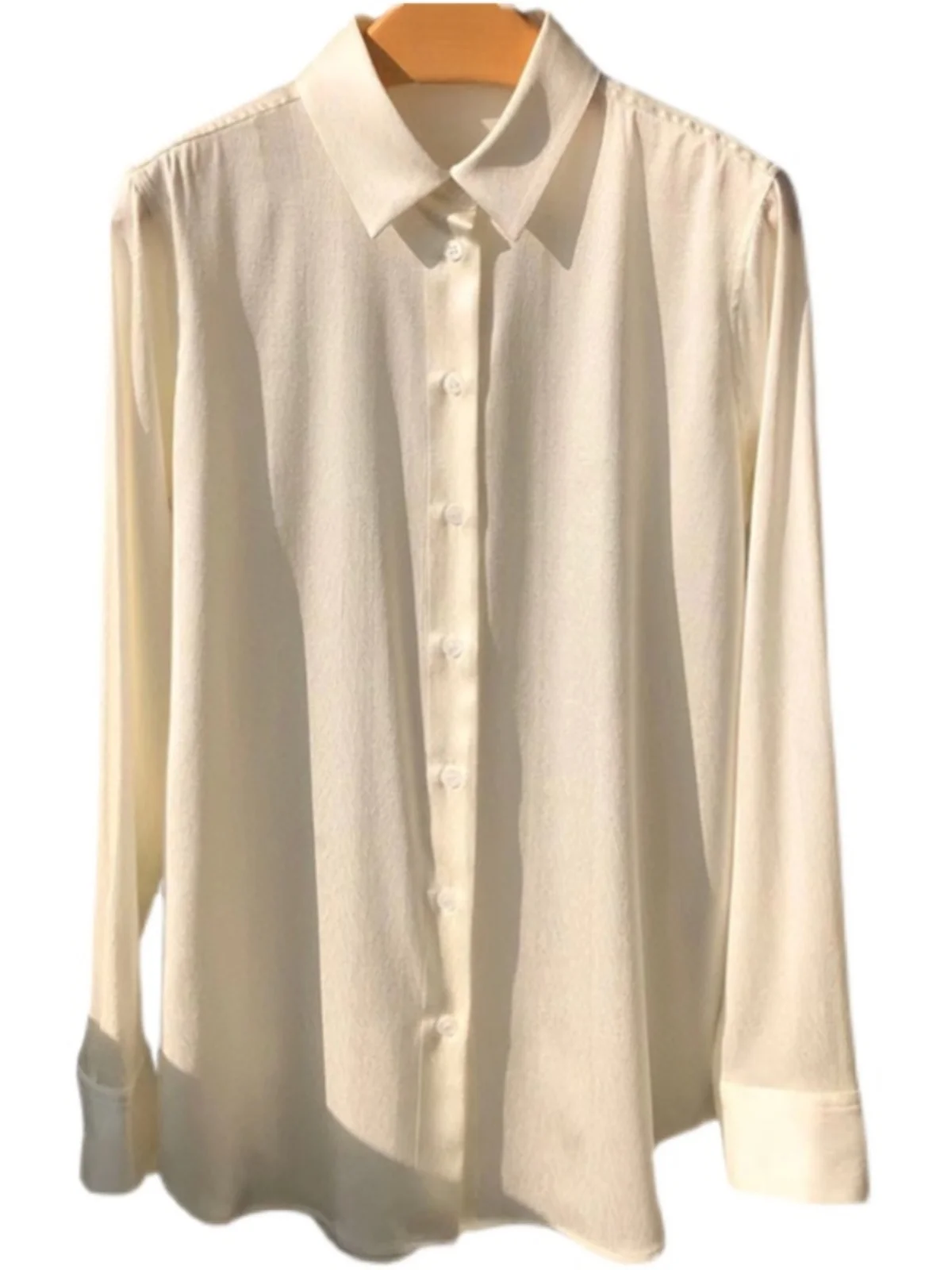 المرأة طويلة Sve irt الأزهار التطريز رقيقة نمط تصميم ربيع الخريف الكورية Sle فضفاضة تناسب طوق لون نقي #4