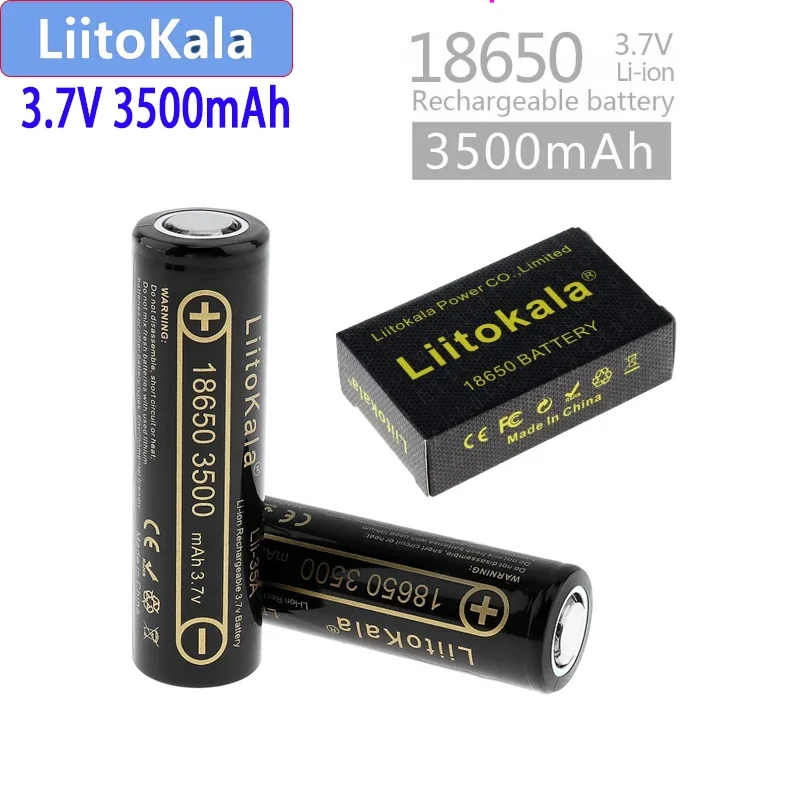 100% original genuine LiitoKala Lii-35A 18650 3500mAh 3.7V lithium-ion rechargeable battery 10A lithium battery high power flash