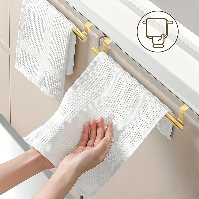 1pc Stainless Steel Towel Rod, Rustproof Single Bar for Bathroom Lavatory Bedroom, Heavy Duty, Adhesive/Drill Optional
