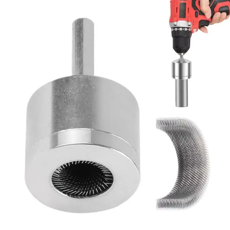

Copper Pipe Cleaner for Drill Heavy Duty 3/4inch & 1/2inch Cleaning Brush Metal Hex Shank Hand Tool with Replaceable Brushes