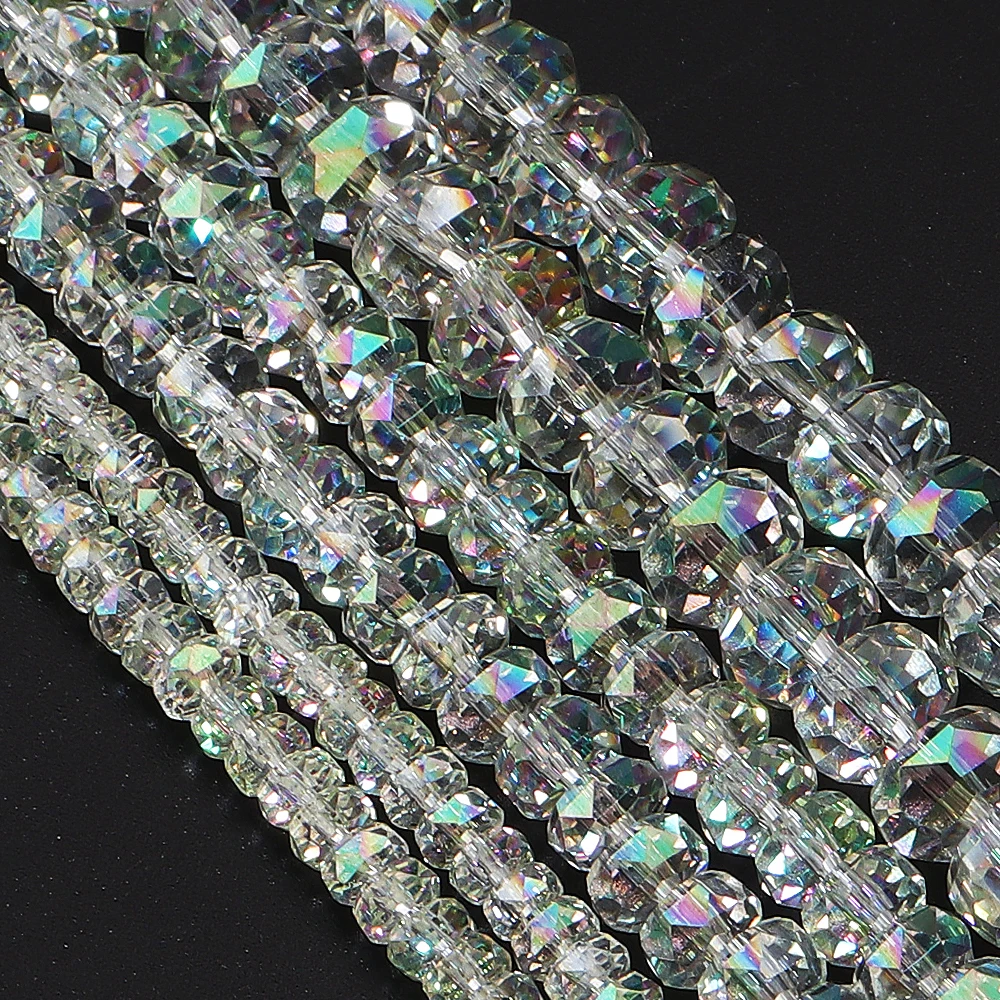 4/6/8 mm radförmige österreichische Kristallglasperlen, flache, runde Glasperlen für die Schmuckherstellung, Armbänder, DIY-Zubehör