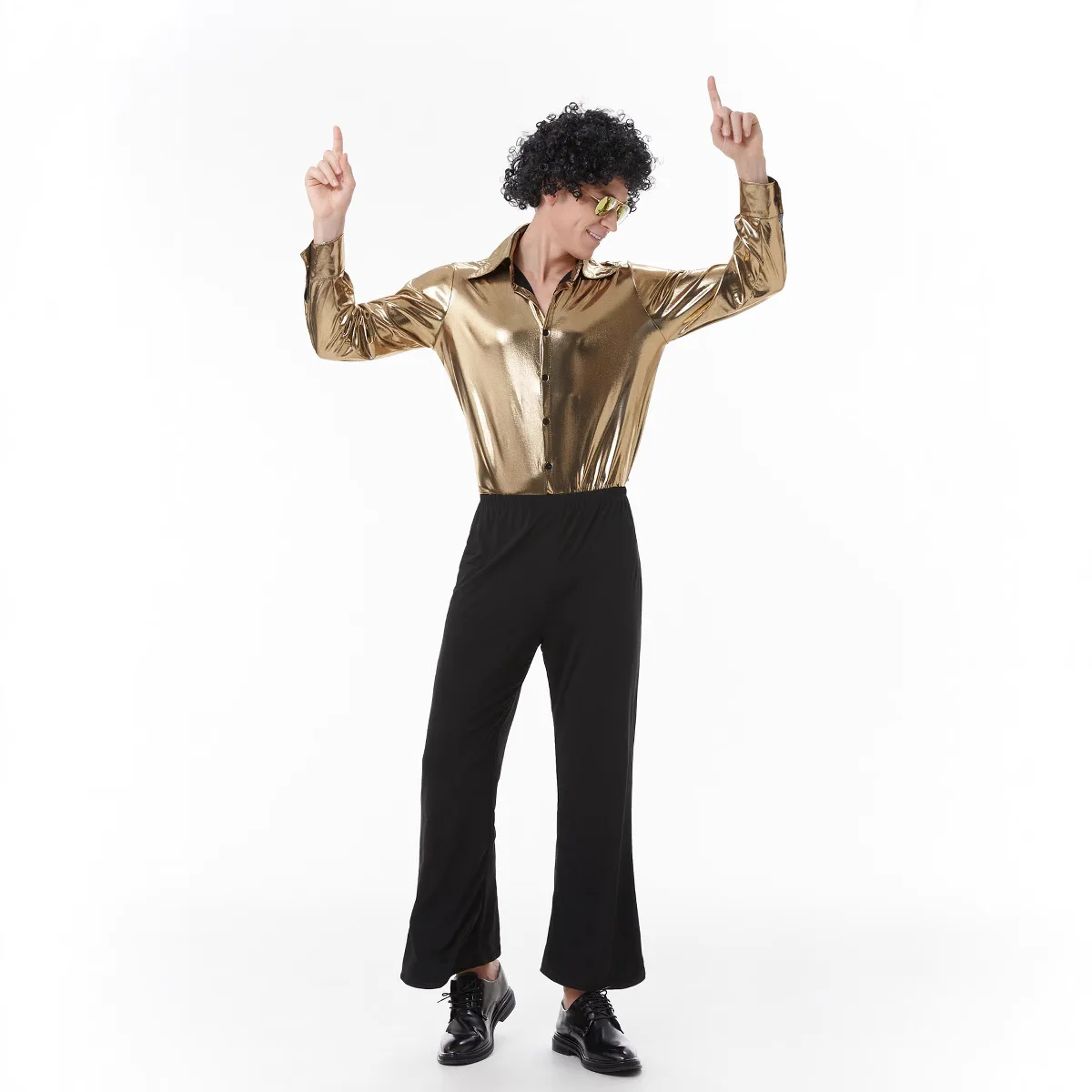 Kostiumy retro na Halloween dla dorosłych par, stroje disco hip hop dla piosenkarzy, taniec, lata 80., vintage, na występy