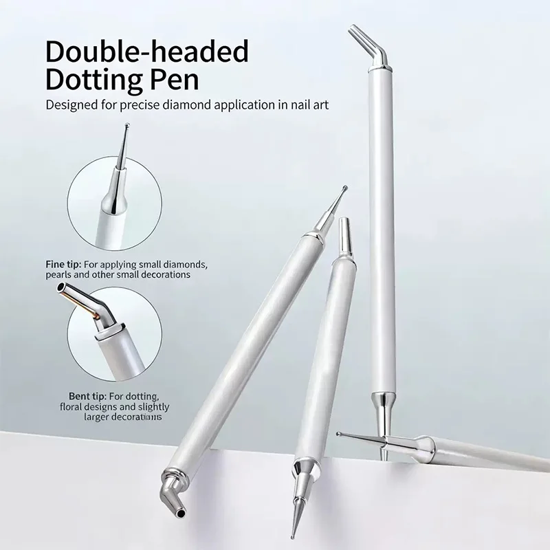 1Pc Dual-ended Rhinestone Gems Picker Dotting Pen Wax Pencil Acrylic Handle Crystal Studs Picker Manicure Nail Art DIY Tools