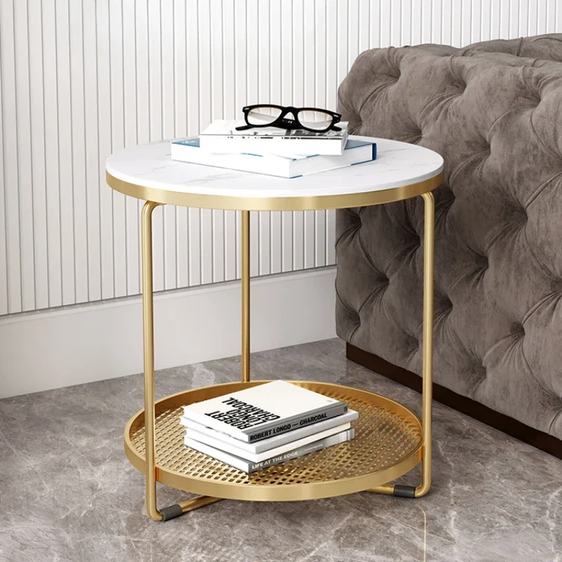 Modern Sidepiece Nordic Sofa Table Marble Side Cabinet Balcony Bedside Tea Table Light Luxury Modern Furniture