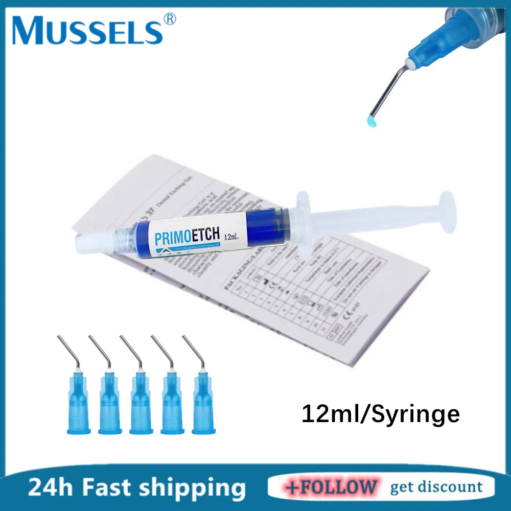 12 مللي/حقنة الأسنان النقش هلام 37% حمض الفوسفوريك النقش وكيل تقويم الأسنان لاصق ضوء علاج الترابط الغراء المواد