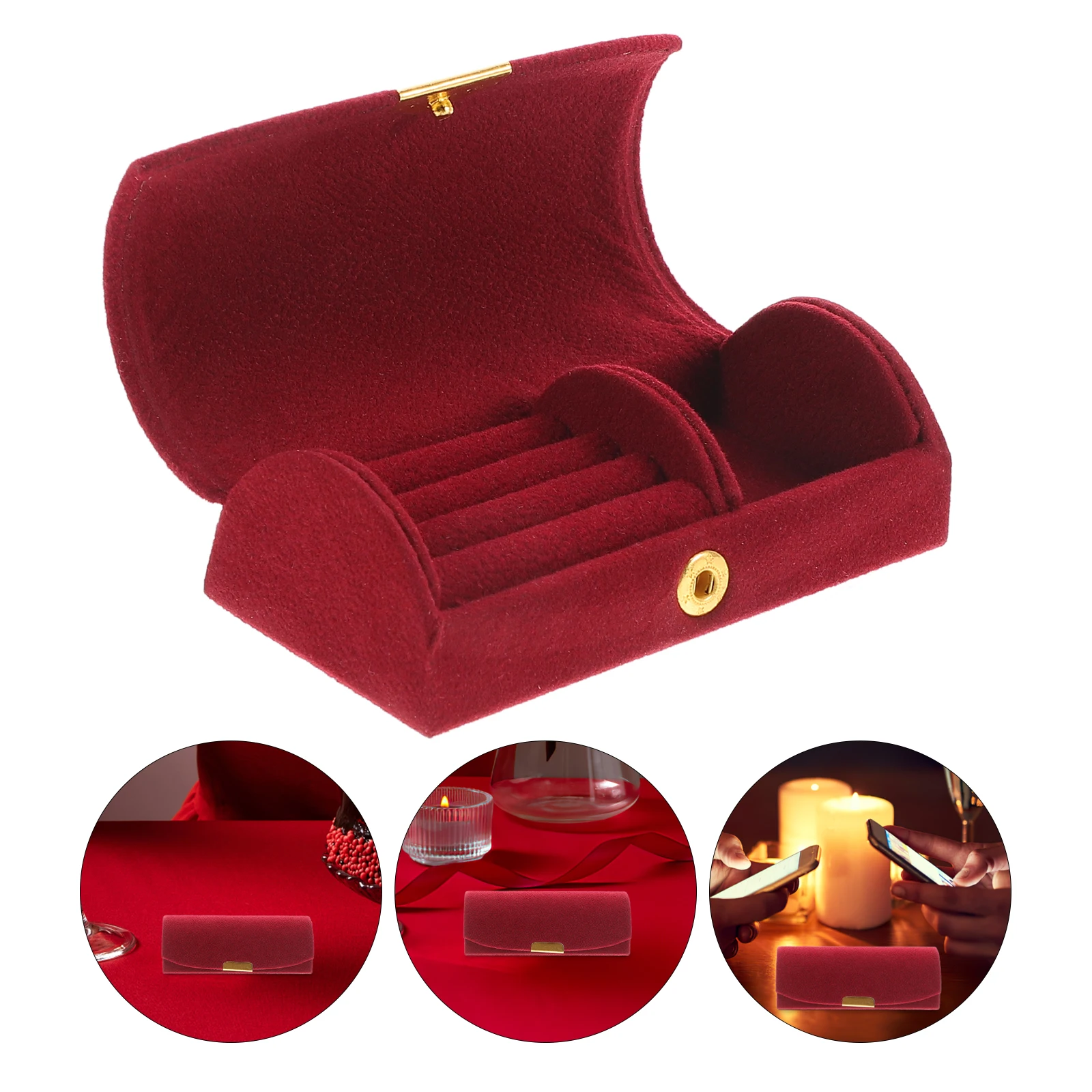 

Jewelry Box Necklace Storage Bag Pouches Earring Travel Organizer for Girls Case Holder Earrings
