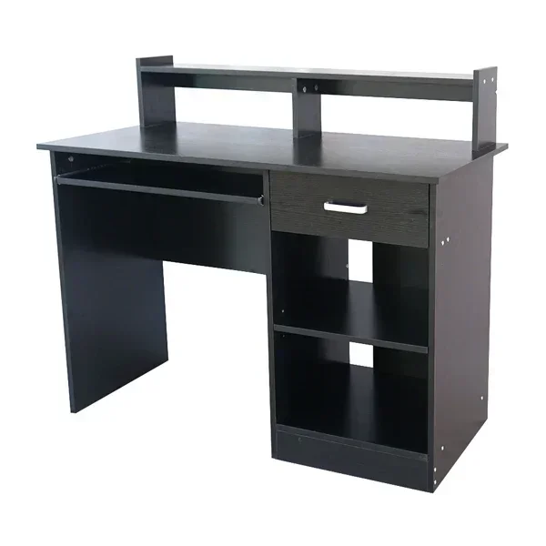 Modern Black Computer Desk E1 15mm Chipboard General Office Furniture