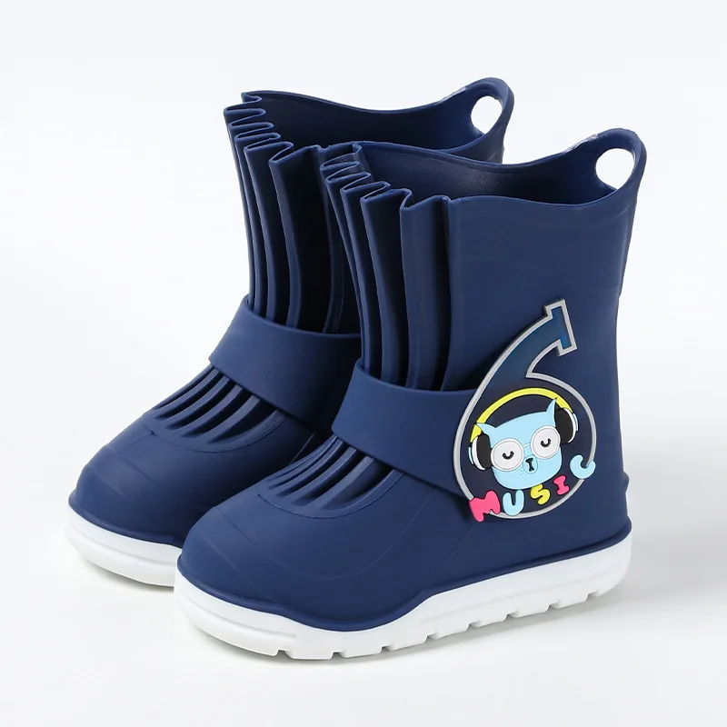 Girls Cute Comfy Rain Boots New Boy Baby Non-Slip Outdoor Shoes Lightweight Stereoscopic Cartoon Leisure Rain Shoes Four Seasons