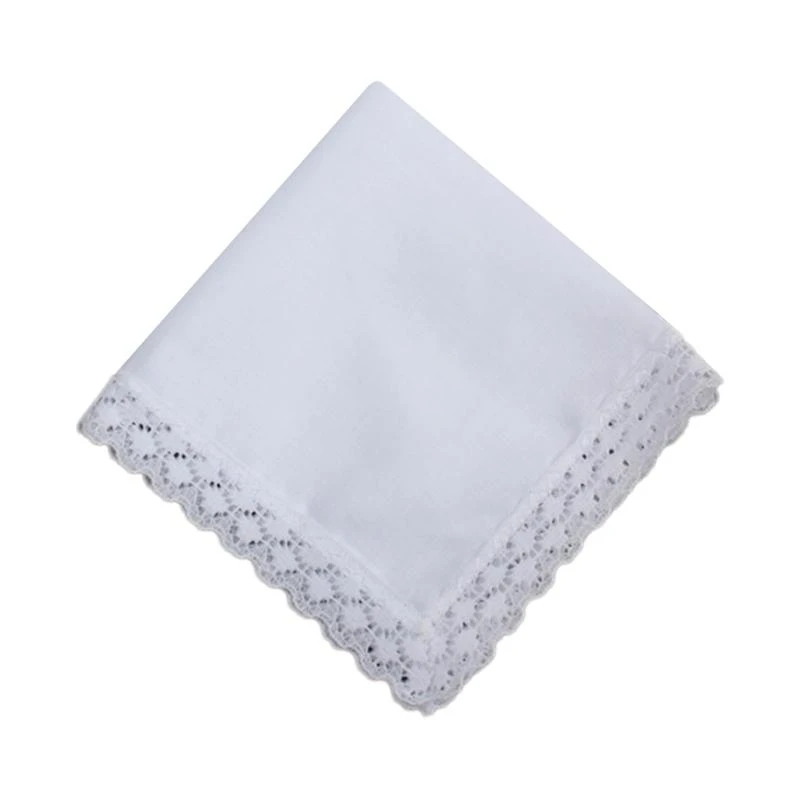 

Хлопковое платье Женщины для мытья кружевная отделка Hankies