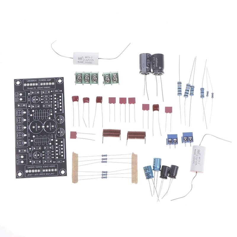 1Set LM3886 Amplifier Board DIY Kit Audio Power Amplifier Board Dual Channel Stereo Power Board PCBA Kit