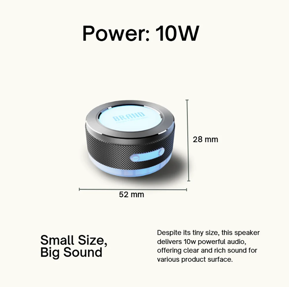 Neuester Mini-Vibrationslautsprecher mit Knochenleitung, TWS, zweikanaliger Stereo-Sound in Kinoklasse, Multifunktions-Bluetooth-Lautsprecher