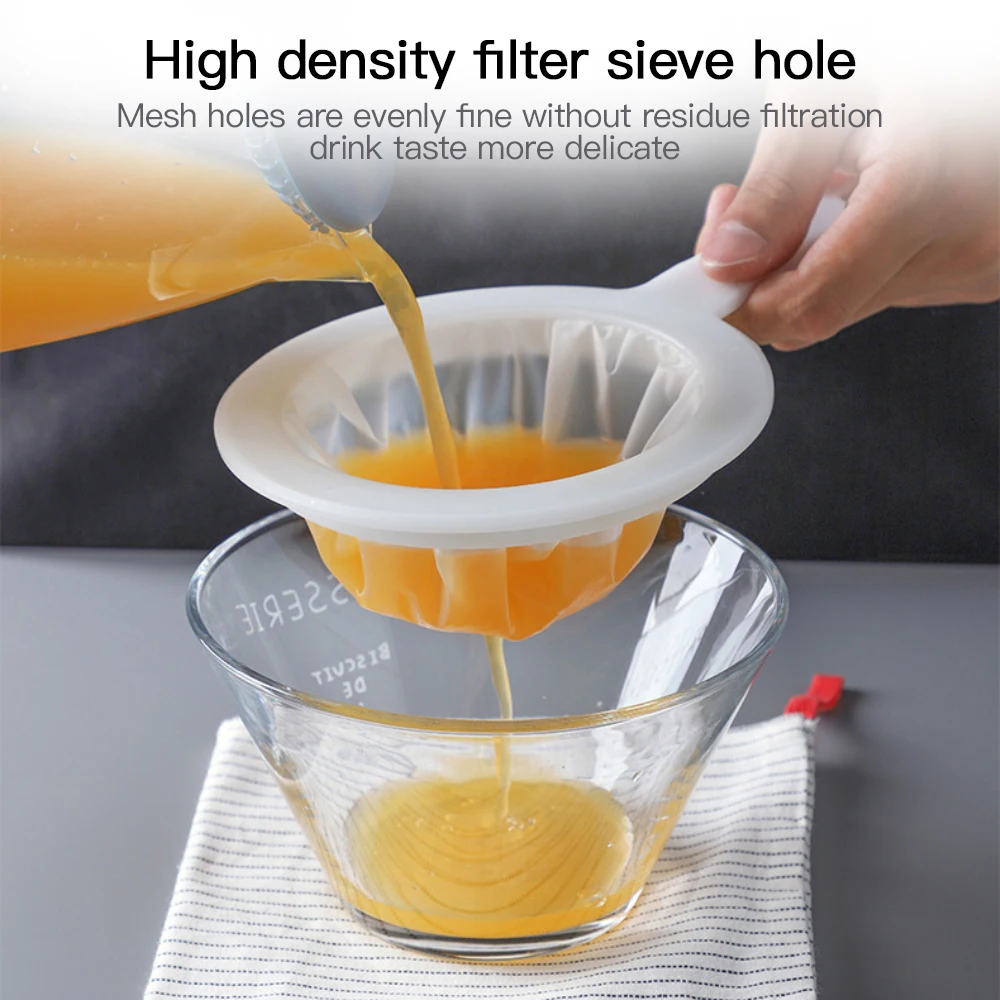 Nylon Portable Coffee Filter Cone Shaped Soya-bean Milk Leach Reusable Tea Juice Filter Screen Fliter Kitchen Accessory