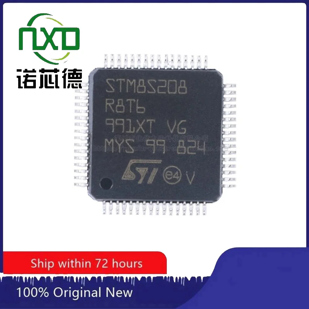 

10PCS / LOT 100% NEW STM8S208R8T6 LQFP-64 EMBEDDED MICROCONTROLLER CHIP ELECTRONIC COMPONENTS