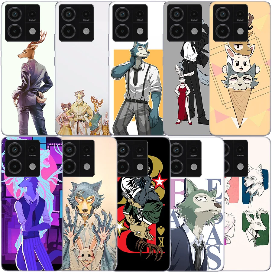 Beastars Legosi Clear Phone Case For Xiaomi Redmi Note 11 11S 11T 11E 10 10S 9 9S 9T 8 8T Pro 7 K70 K60 K20 TPU Pattern Soft Fun